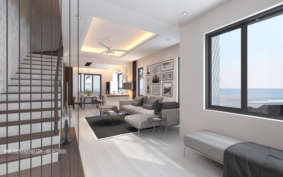 Cầu thang kính cường lực Hà Nội